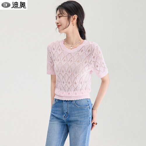 迪奥透气慵懒松弛感短袖T恤女夏