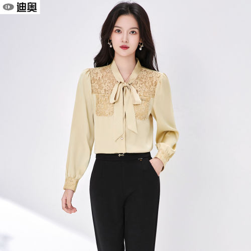 迪奥时尚优雅通勤女神范长袖衬衫
