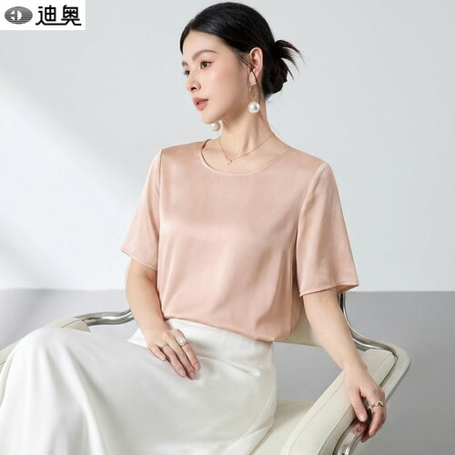 迪奥高端真丝短袖T恤女气质小衫