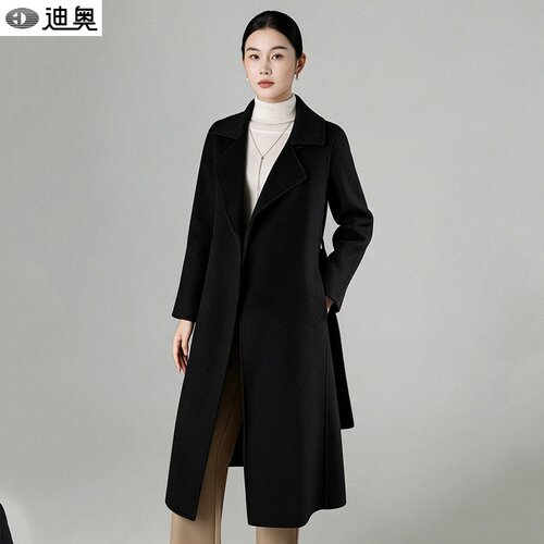 西装领双面呢骆驼绒大衣不易起球