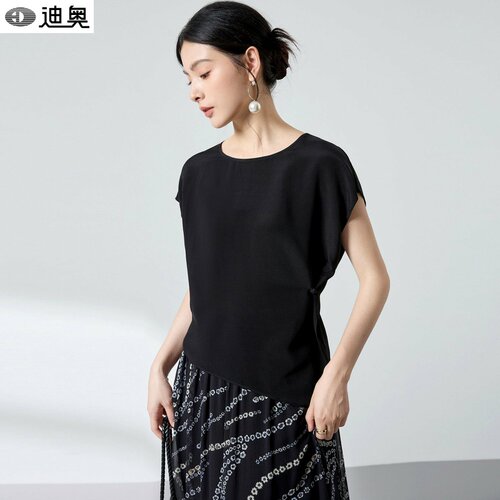 迪奥中式优雅显瘦桑蚕丝衬衫女夏