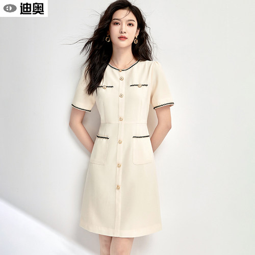 高级感气质名媛超好看A字连衣裙