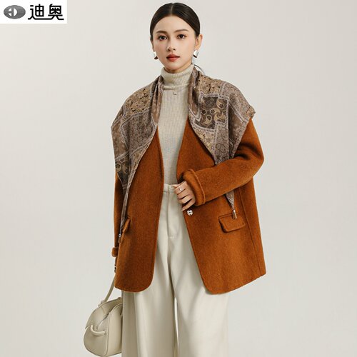 迪奥小众轻奢设计感毛呢西装外套