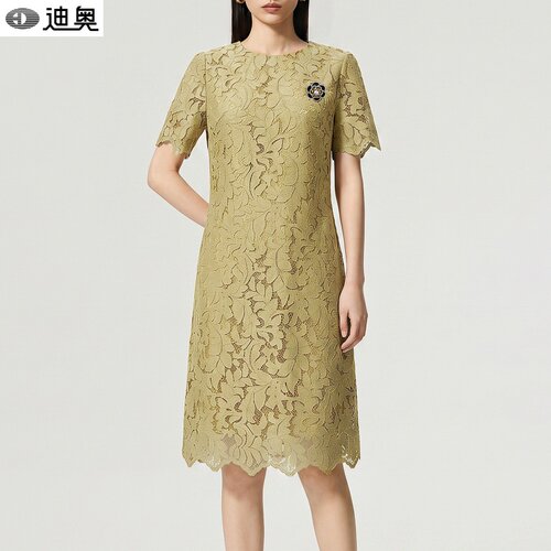 迪奥连衣裙高端浪漫轻熟风蕾丝裙