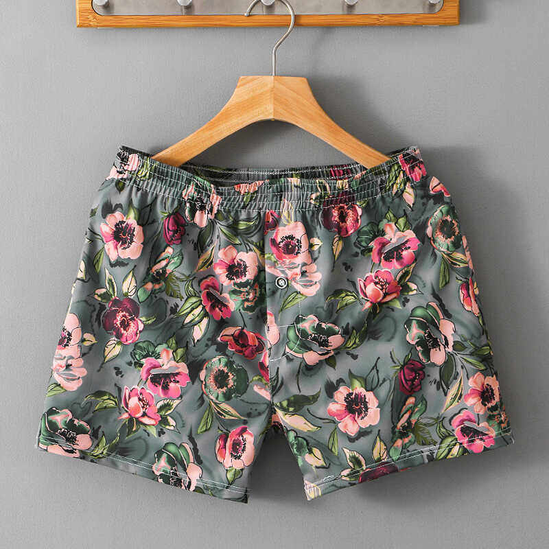 男士内裤男冰丝宽松大码印花平角裤衩潮流睡裤青年男生四角大裤头,女士内衣/男士内衣/家居服,男阿罗裤,淘宝优惠券,粉丝福利购,淘宝优惠卷