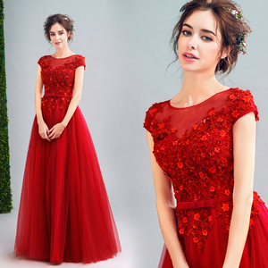 Red Diamond Flower Bridal Wedding dress wedding dresses