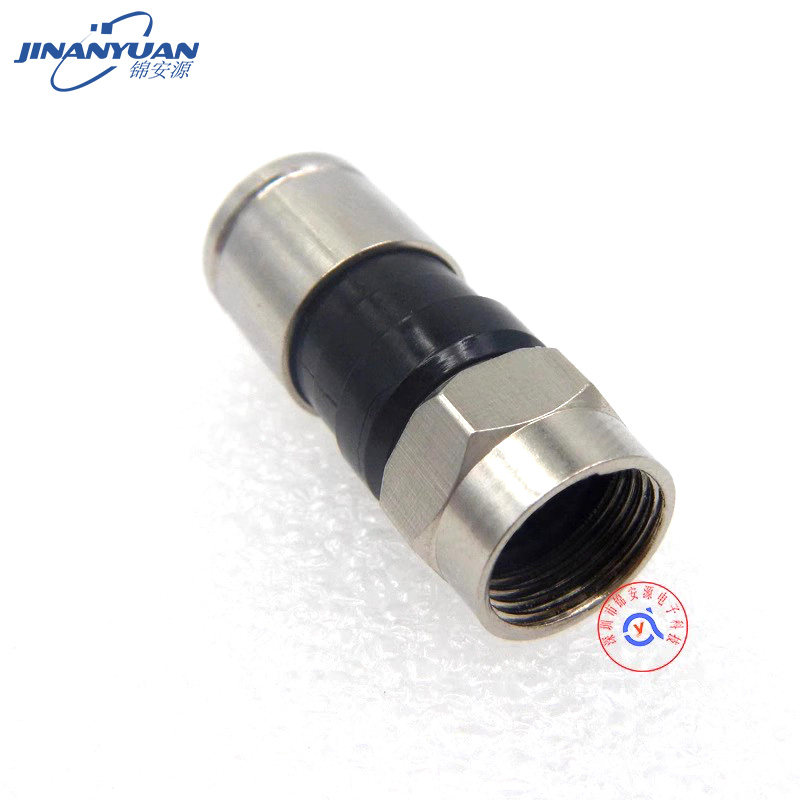 有线电视接头 数字机顶盒接头75-5F头 f头 挤压式 防水 公制 英制