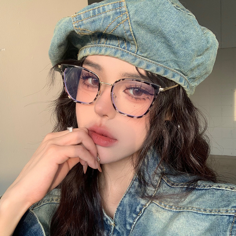 复古个性豹纹眼镜框架可配有度数