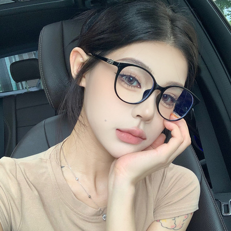 素颜神器黑框眼镜女韩版潮近视可配度数复古方圆脸显瘦装饰眼镜框
