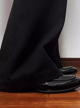 NEWLIGHT复古牛皮通勤简约乐福鞋经典百搭老钱薄底一脚蹬平底皮鞋