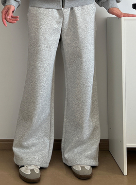 NEWLIGHT百搭高级直筒微喇休闲卫裤cleanfit慵懒宽松垂感通勤长裤