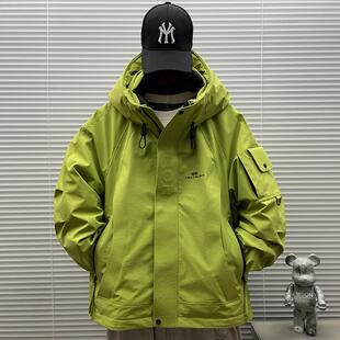 冬季美式工装羽绒服男款连帽潮牌青年大学生白鸭绒加厚冲锋衣外套