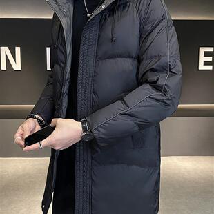 羽绒服男冬季加厚保暖高级感潮流时尚男士外套中长款连帽保暖男装