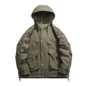 工装 新款 潮牌休闲保暖加厚羽绒夹克 90白鸭绒冬季 羽绒服外套男士