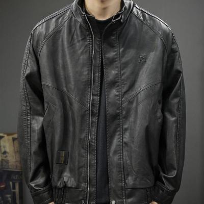 冬季2025新款痞帅PU皮夹克男秋冬高级感男士爆款飞行员皮衣外套潮