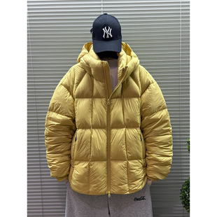 辑格泡芙面包服加厚保暖90白鸭绒羽绒服男冬季宽松黄色羽绒衣外套