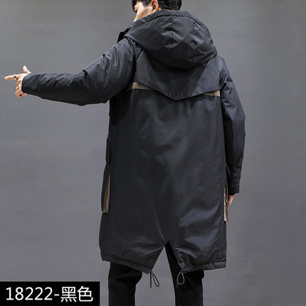 冬季轻薄羽绒服男中长款潮牌大码过膝潮流加厚2024年新爆款外套男