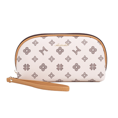 复古印花稻草人手包大容量零钱包