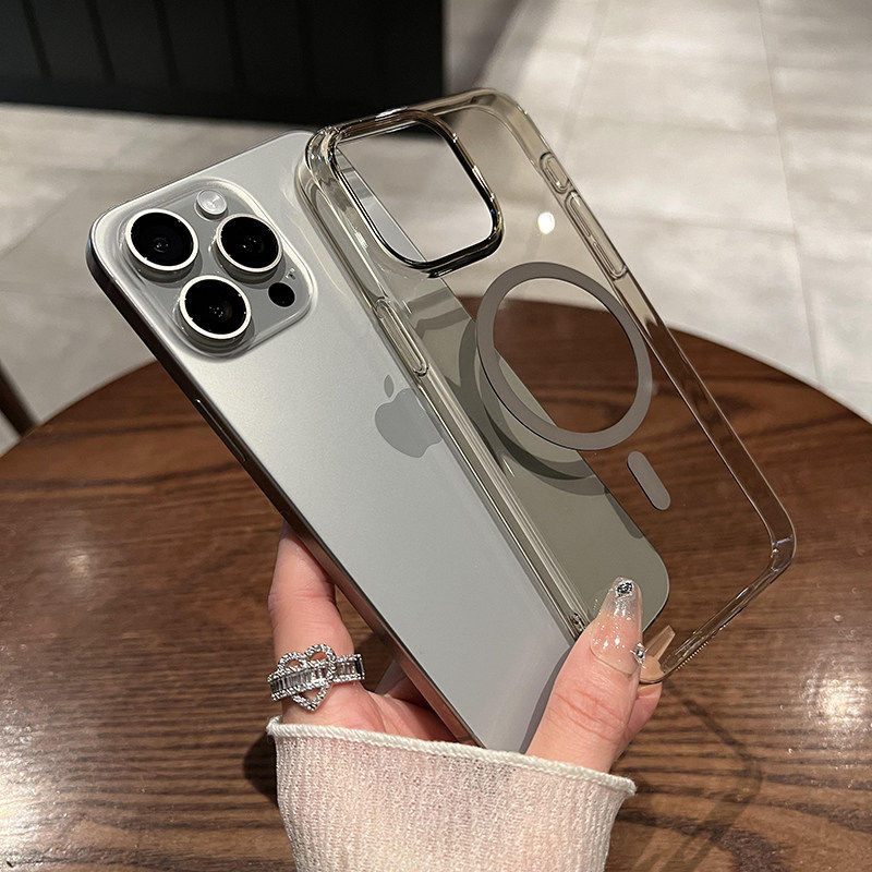 umj适用于iphone18pro手机壳超薄透明17磁吸硬壳苹果16proMax无线充电13新款14plus/12防摔15保护套男女Air