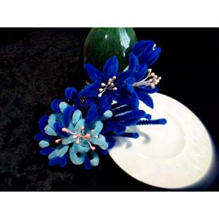 明制古风旗袍新娘汉服绒花头饰仿非遗同款饰品菊花发饰可定制色