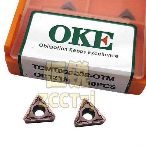 株洲OKE小三角数控刀片TCMT090204/090208-OTM OP1215 不锈钢加工