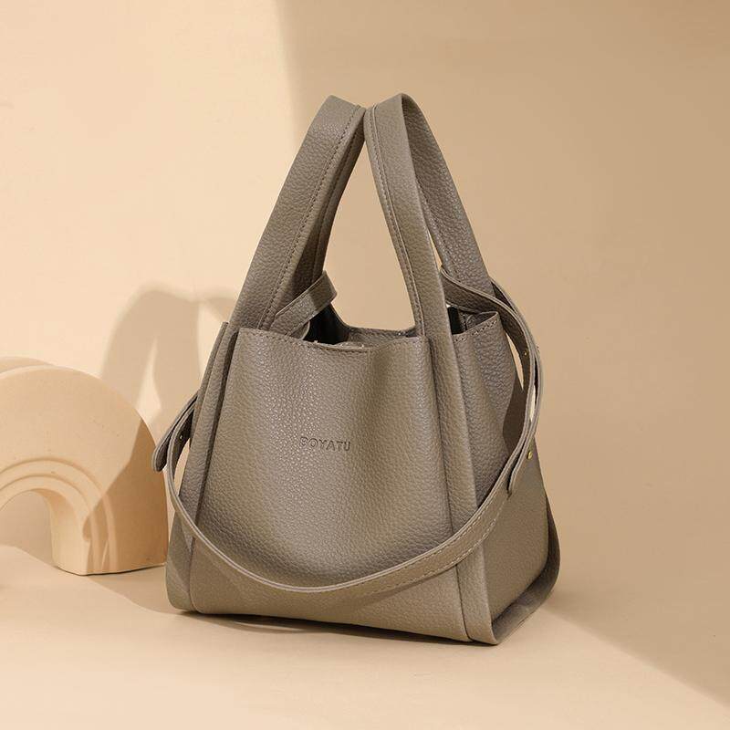 软皮简约休闲荔枝纹2025冬季新款感小众女士菜篮子包单肩包高级感,箱包皮具/热销女包/男包,水桶包,淘宝优惠券,粉丝福利购,淘宝优惠卷