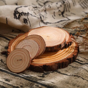 15cm圆木片幼儿园装 饰道具 饰手工diy材料创意手绘圆木片背景墙装