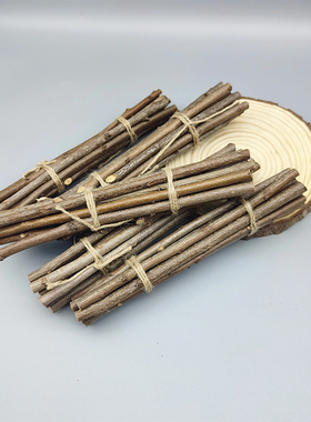 干树枝装饰环创材料 木段小木棍幼儿园手工diy原木树干枯森系树条