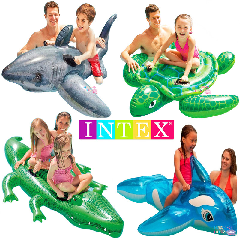 儿童水上充气坐骑泳池漂浮戏水玩具火烈鸟成人浮排游泳圈