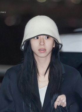 渔夫帽女冬季孙彩瑛同款