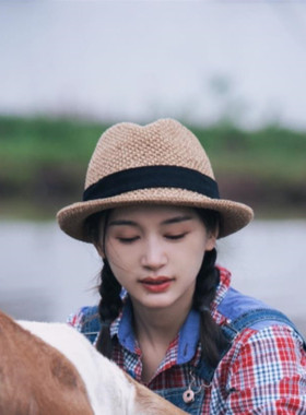 王子文同款爵士帽帽子防晒女春夏