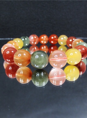 天然兔毛晶多宝手链手串单圈