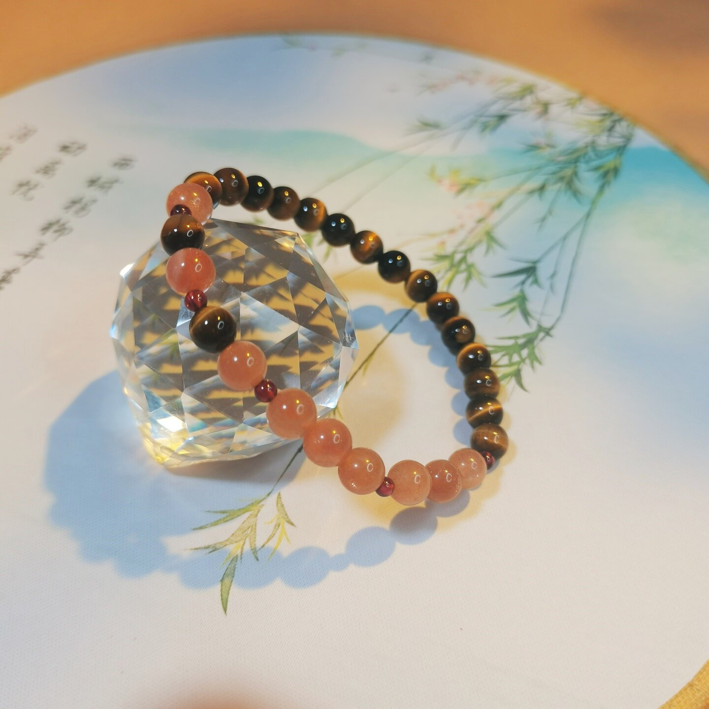 狮子座手串天然虎眼石日光石手链