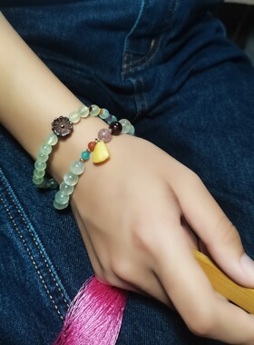 【巧兮倩兮】女款手链天然葡萄石