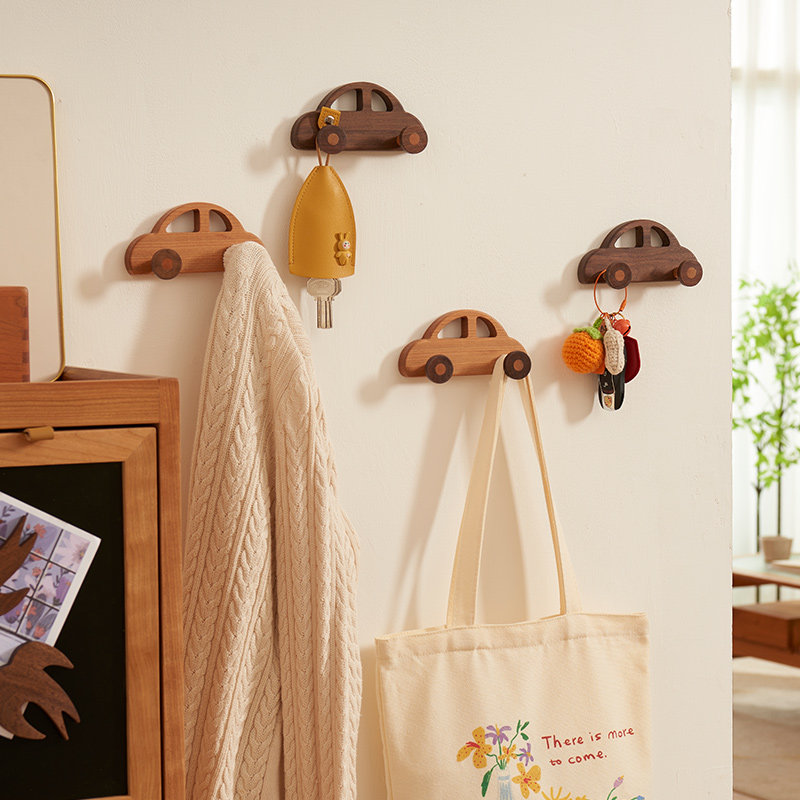 家房子免打孔汽车衣挂钩樱桃木图片