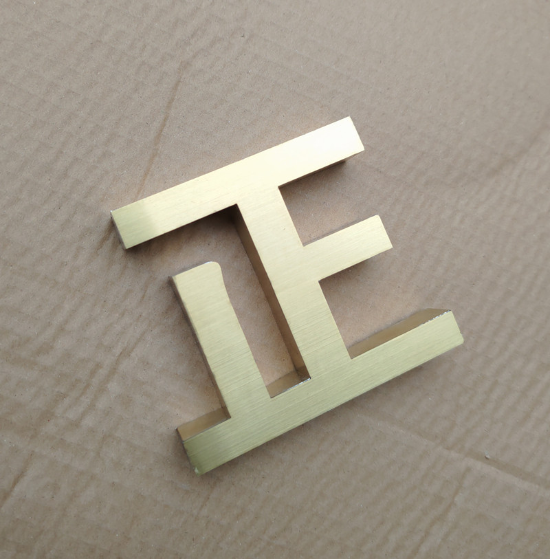 精工文字金色香槟紫铜仿古平面球立体不锈钢铁皮铜玫瑰金属钛金字