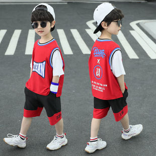 男童速干篮球服运动短袖男孩夏装季天套装2025新款洋帅气中大儿童