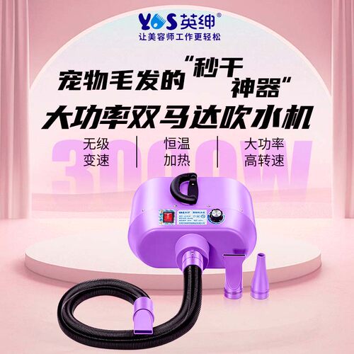 英绅大型犬杀菌宠物吹水机双马达