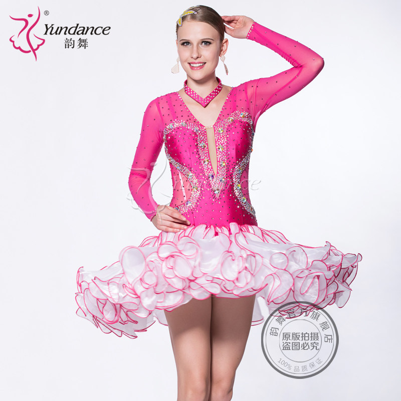 韵舞2018拉丁演出服裙桑巴恰恰