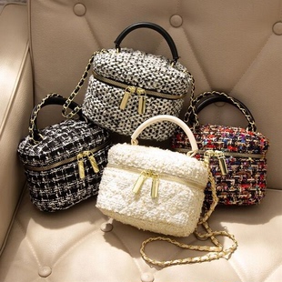 日本海外直邮2024春季女包代购花呢休闲时尚手提包迷你小包斜挎包