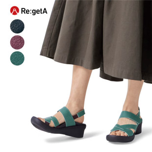 日本制造海外直邮2025春季女鞋代购时尚休闲舒适交叉宽松高跟凉鞋