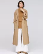 Nhật Bản ở nước ngoài thư trực tiếp 2019 mùa xuân phụ nữ mua thắt lưng đi lại thời trang giản dị áo dài mỏng - Trench Coat