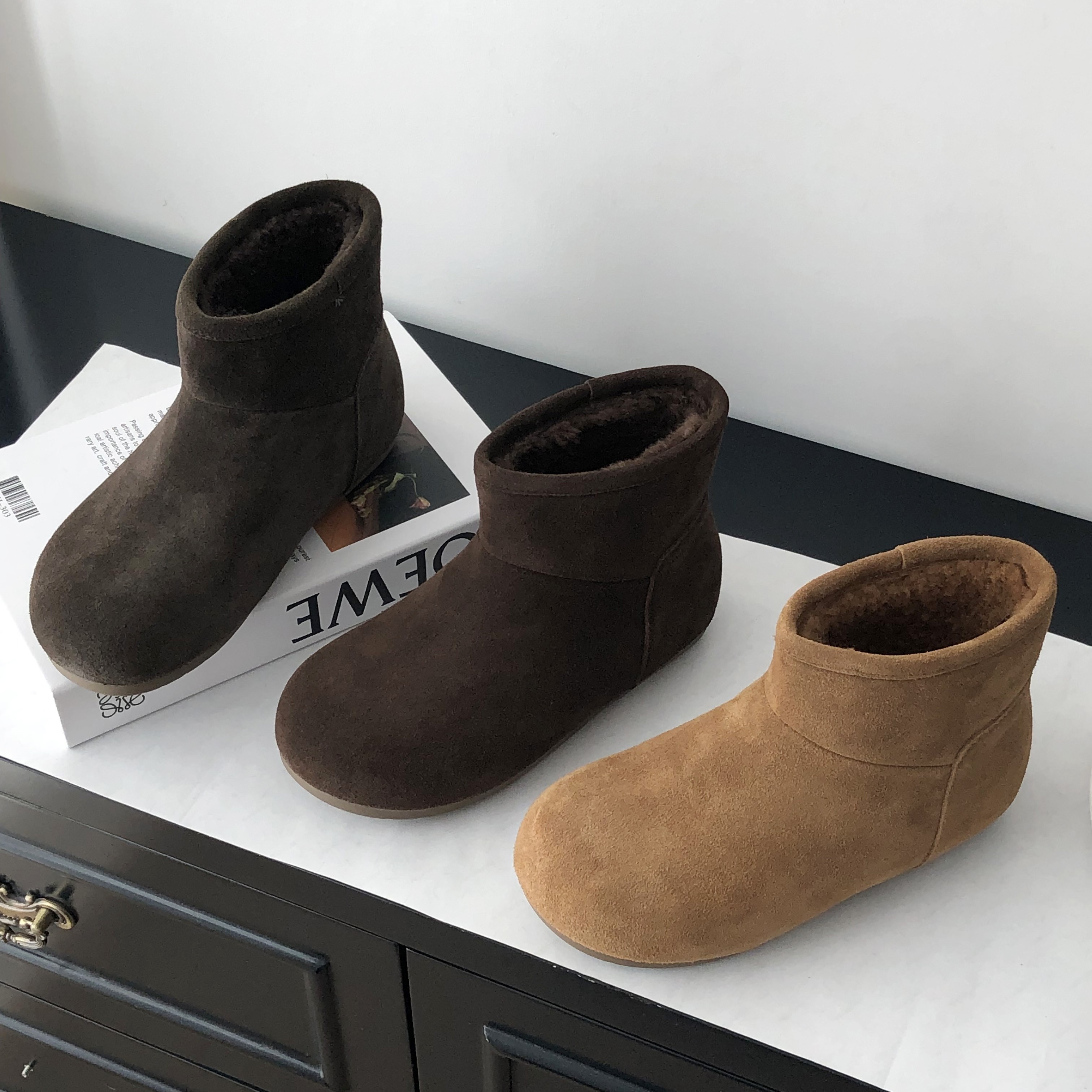 2025冬季新款加绒保暖雪地靴女棉鞋舒适百搭短筒靴磨砂皮勃肯鞋潮,女鞋,时尚雪地靴,淘宝优惠券,粉丝福利购,淘宝优惠卷