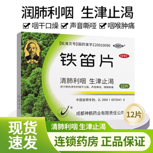 希臣铁笛片12片铁笛含片生津止渴铁迪片成都神鹤药业搭声音嘶哑药