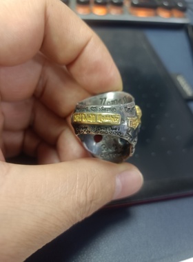 大骷髅头介指纯银925银加铜