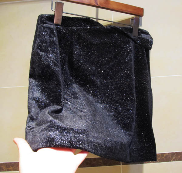 丝绒粉色包臀大码半身裙