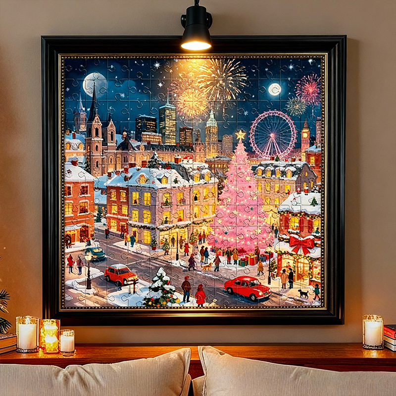 圣诞拼图【加送小夜灯/相框】