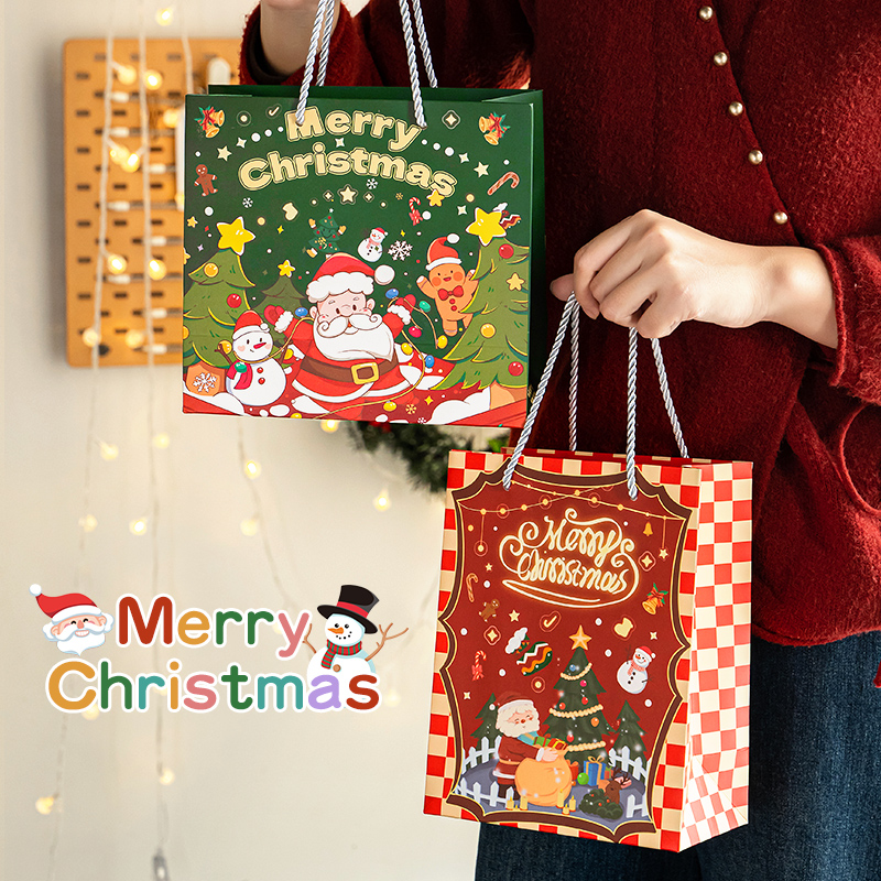 当天发货圣诞节礼品袋手提袋