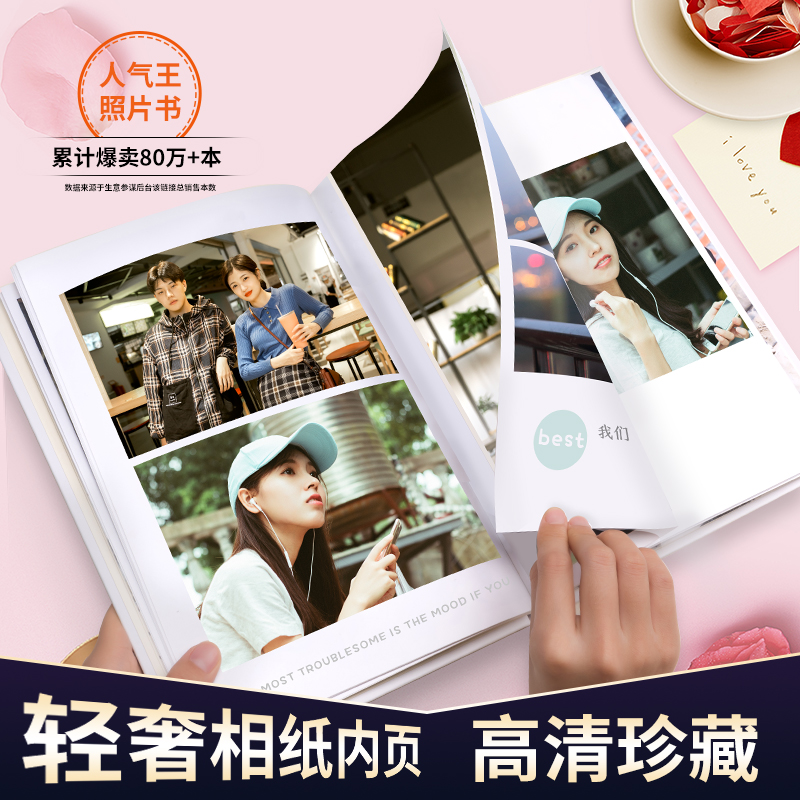 照片书定制相册本纪念册diy制作洗打印做成来图照片定做手工礼物