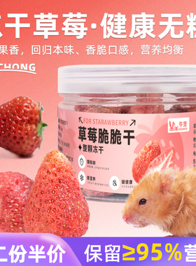 兔零食冻干草莓粒仓鼠龙猫荷兰猪营养粮食饲料小宠物零食用品开胃